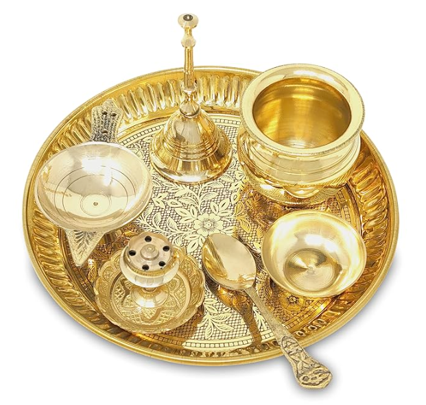 Decorated Puja Thali Set